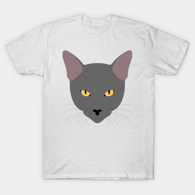 Grey Cat T-Shirt by ElementalMerch